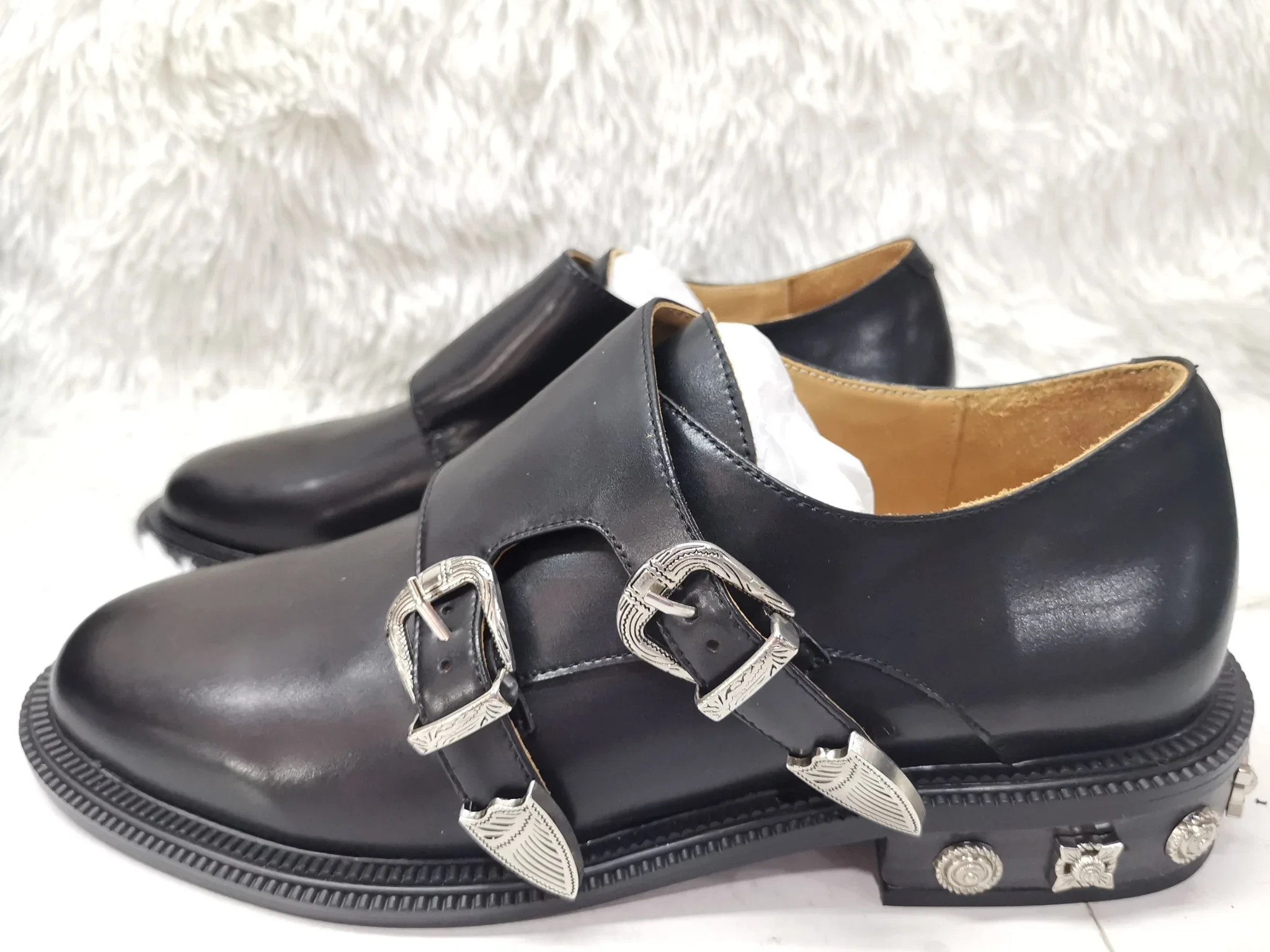

Belt Buckle Men's Leather Shoes Black Slip On Genuine Leather Shoes Safety Shoes for Work Men Office Dress Business Shoes Men