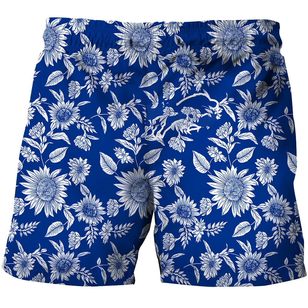 BHRIWRPY Plus Size Men\'s Sea Wave Graphic Print Shorts For Outdoor Sports Trendy Casual Board Shorts