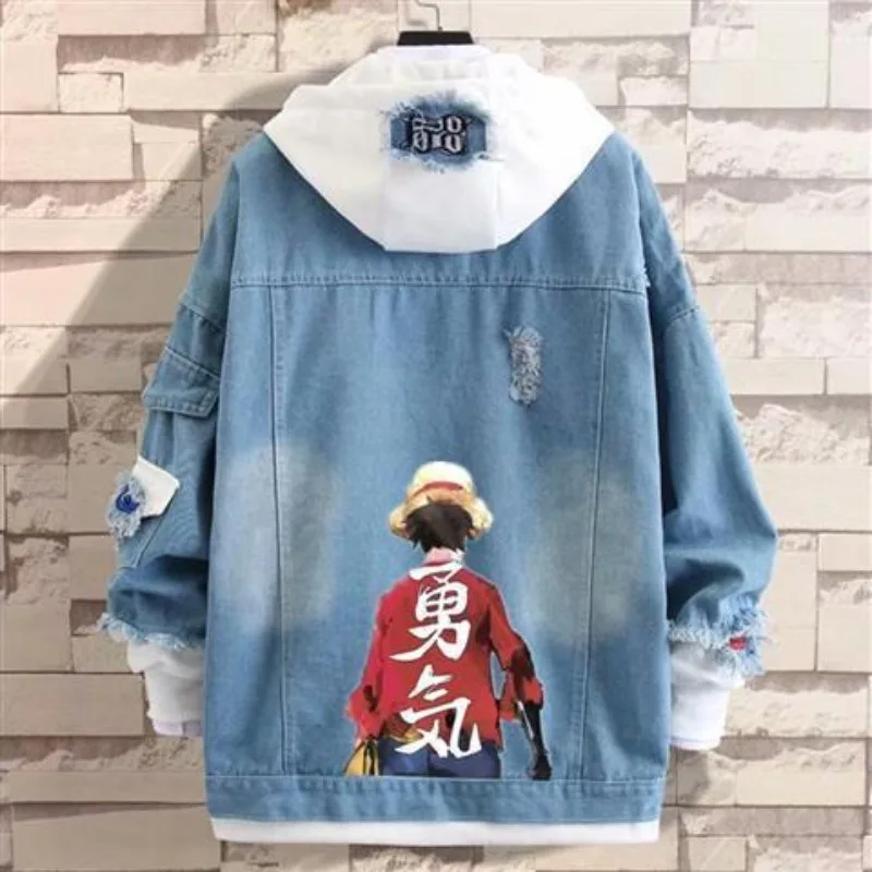 اليابانية ناروتو ساسوكي أنيمي الطرفية جديد 2025 الدنيم سترة الذكور الخريف في سن المراهقة طالب وهمية قطعتين سترة علوية هدية عيد #5