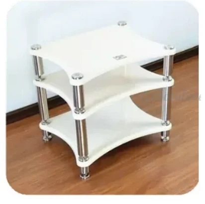 3 طوابق من الخشب الصلب Hifi مكبر للصوت رف مضخم الصوت CD خزانة المتكلم مضخم الصوت معدات امتصاص الصدمات رف الأظافر