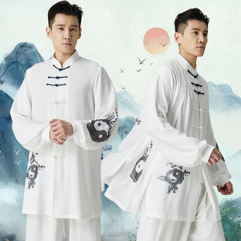 Long Sleeved Wushu Traditional Taichi Suit Chinese Triditional Tai Chi Wushu Kungfu Classical Practice Clothes Performance