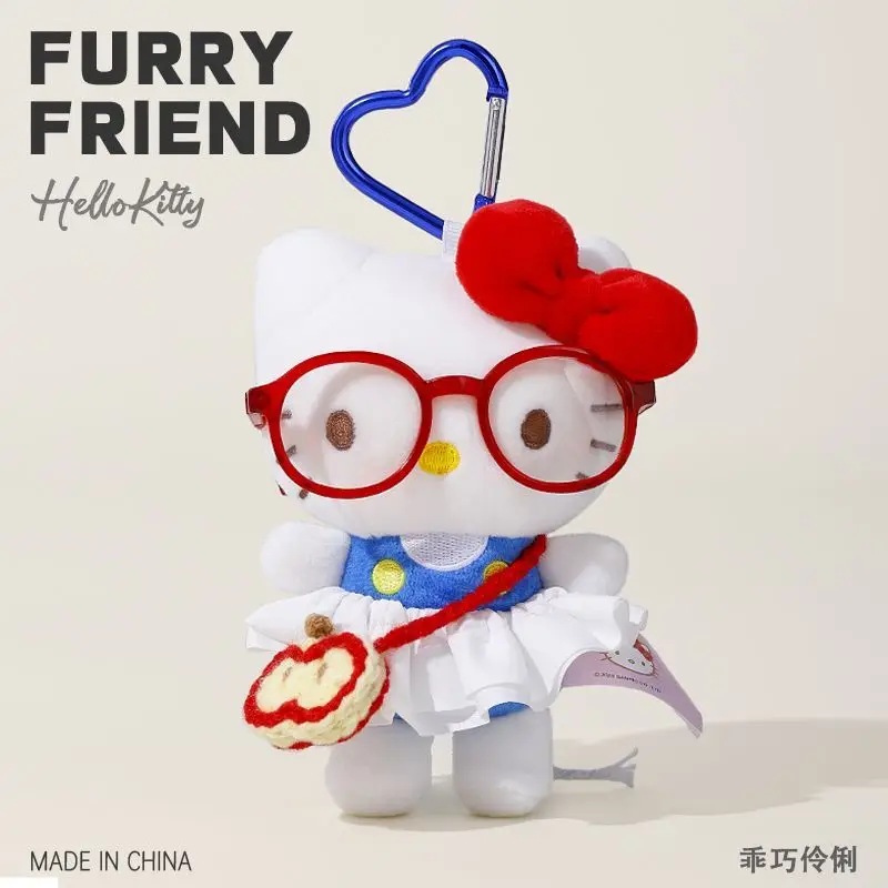 

MINISO Sanrio Hello Kitty Bag Hanging Decorations Plush Doll Bag Plush Pendant Girl Keychain Birthday Gift Kawaii Anime Cartoon