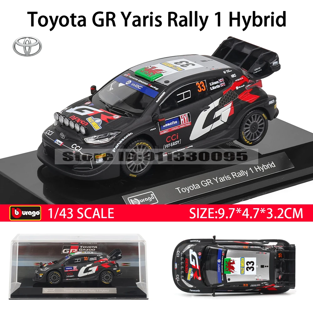 TOYOTA GR YARIS Rally 1/43 ミニカー 2022 Spark (スパーク) 1/43 TOYOTA GR Yaris Rally1 HYBRID No.33 TOYOTA