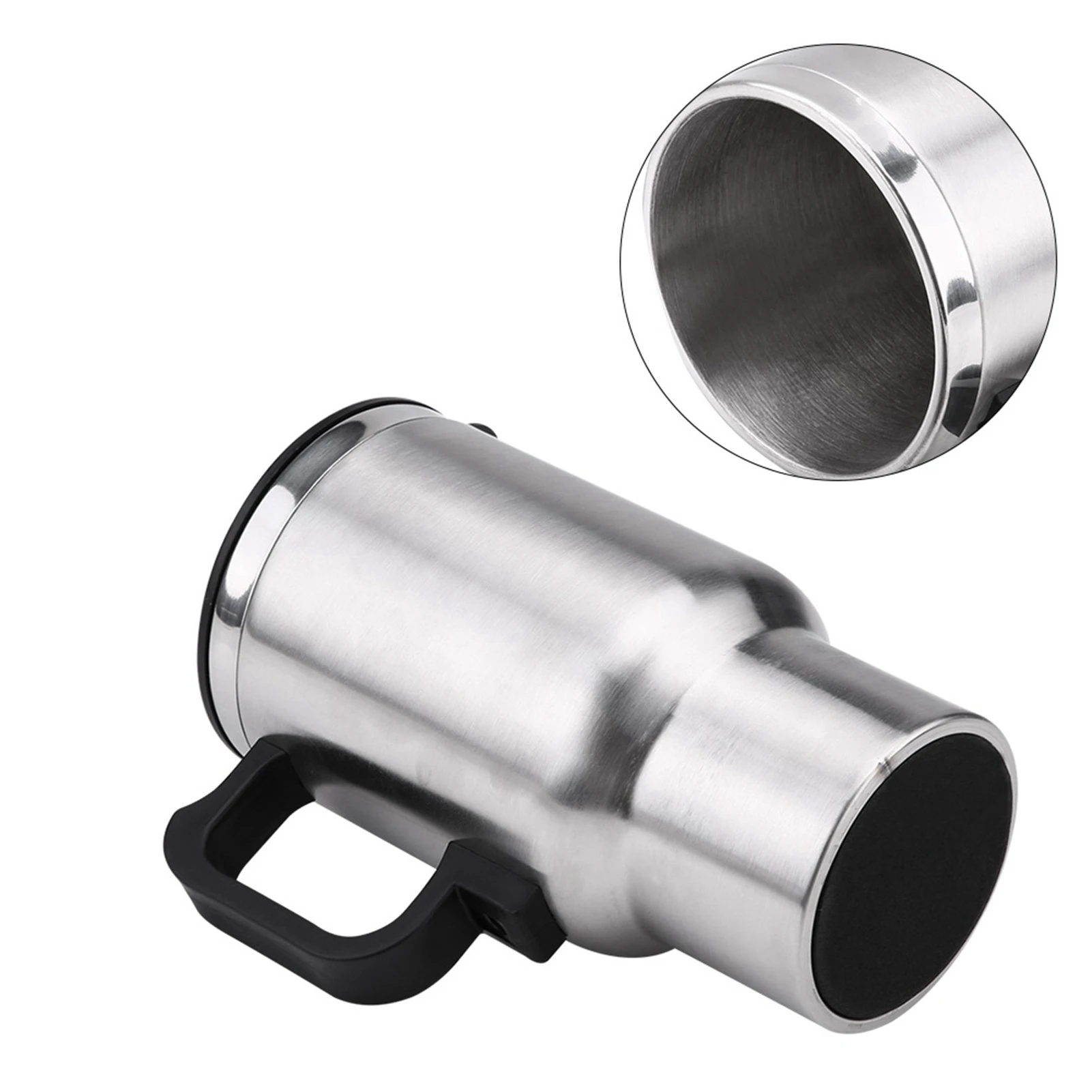 Car Electric Cup 12V 450ml Electric Incar Stainless Steel Travel Heating Cup Coffee Tea Car Cup Mug