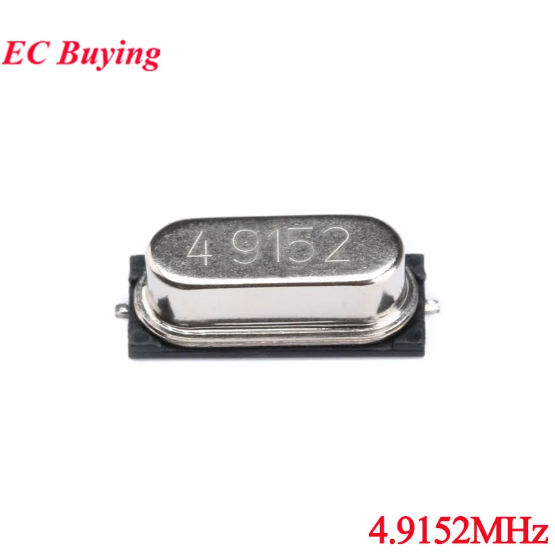 20-Piece 4.9152MHz Passive Quartz Crystal Oscillator – HC-49S DIP Package, ±20ppm Tolerance, 20pF Load Capacitance