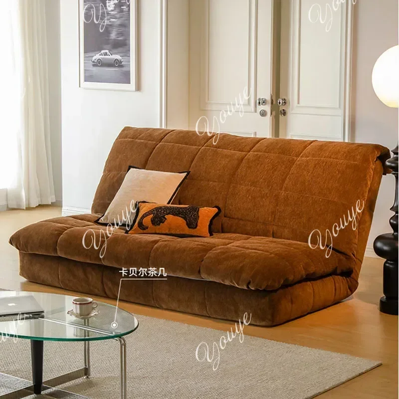 

J Lazy Back Convertible Sofa Bed Large Double Foldable Living Room Sofas Puffs Lounge Sleeper Ergonomic Muebles Trendy Furniture