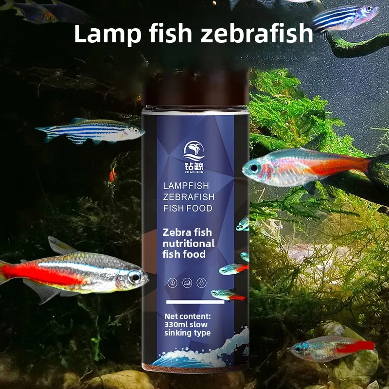 ZUANJING Tetra Fish Food Micro Fine Granules,Slow-Sinking Formula for Neon Tetra,Cardinal Tetra,Zebra Danio Small Community Fish