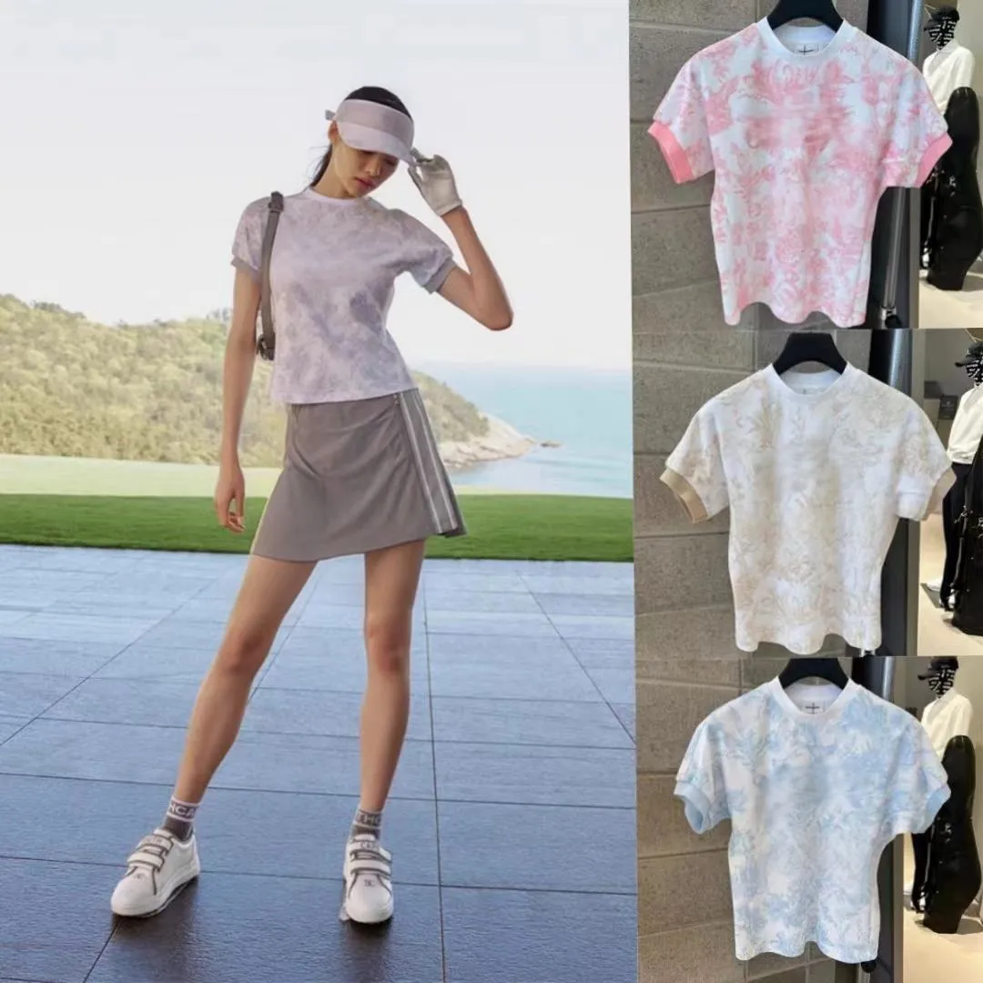 

New Arrival: Women's Golf Crew-Neck Printed Short-Sleeve T-Shirt—Quick-Dry, Ultra-Lightweight, Breathable, and Versatile Top
