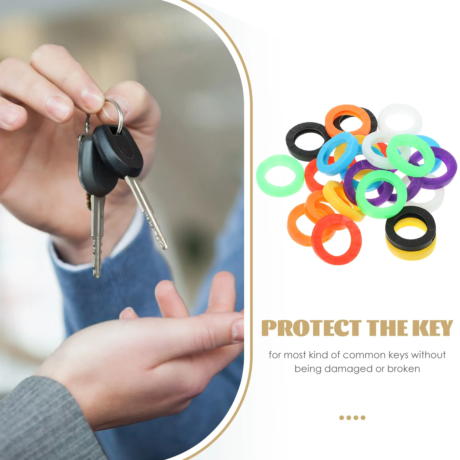 

24Pcs Colorful Silicone Key Covers Protective Caps Key Identifiers Elastic Sleeves for Easy Identification
