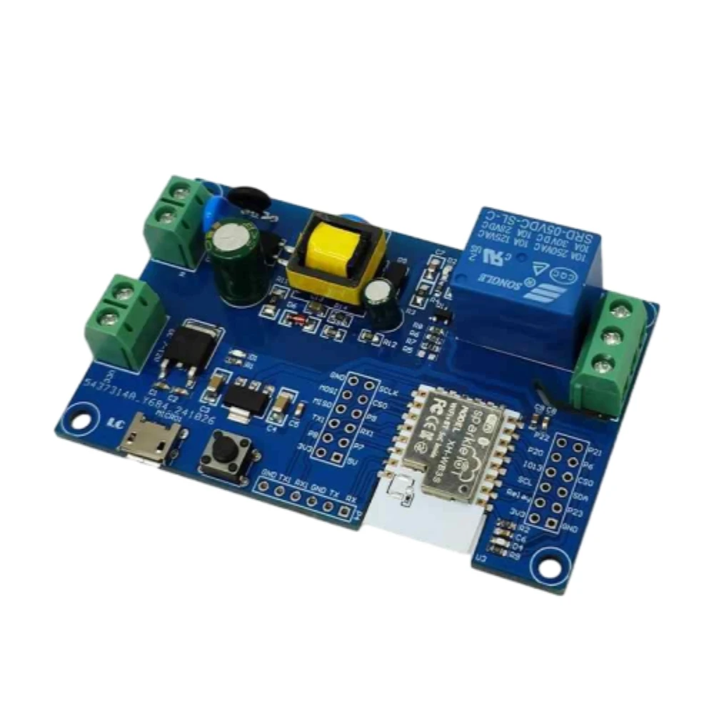 

AC90-250V/DC7-12V/USB5V Power Supply BK7238 On Board WB3S WIFI Bluetooth-compatible Single Relay Board WIFI+BLE Iot Development