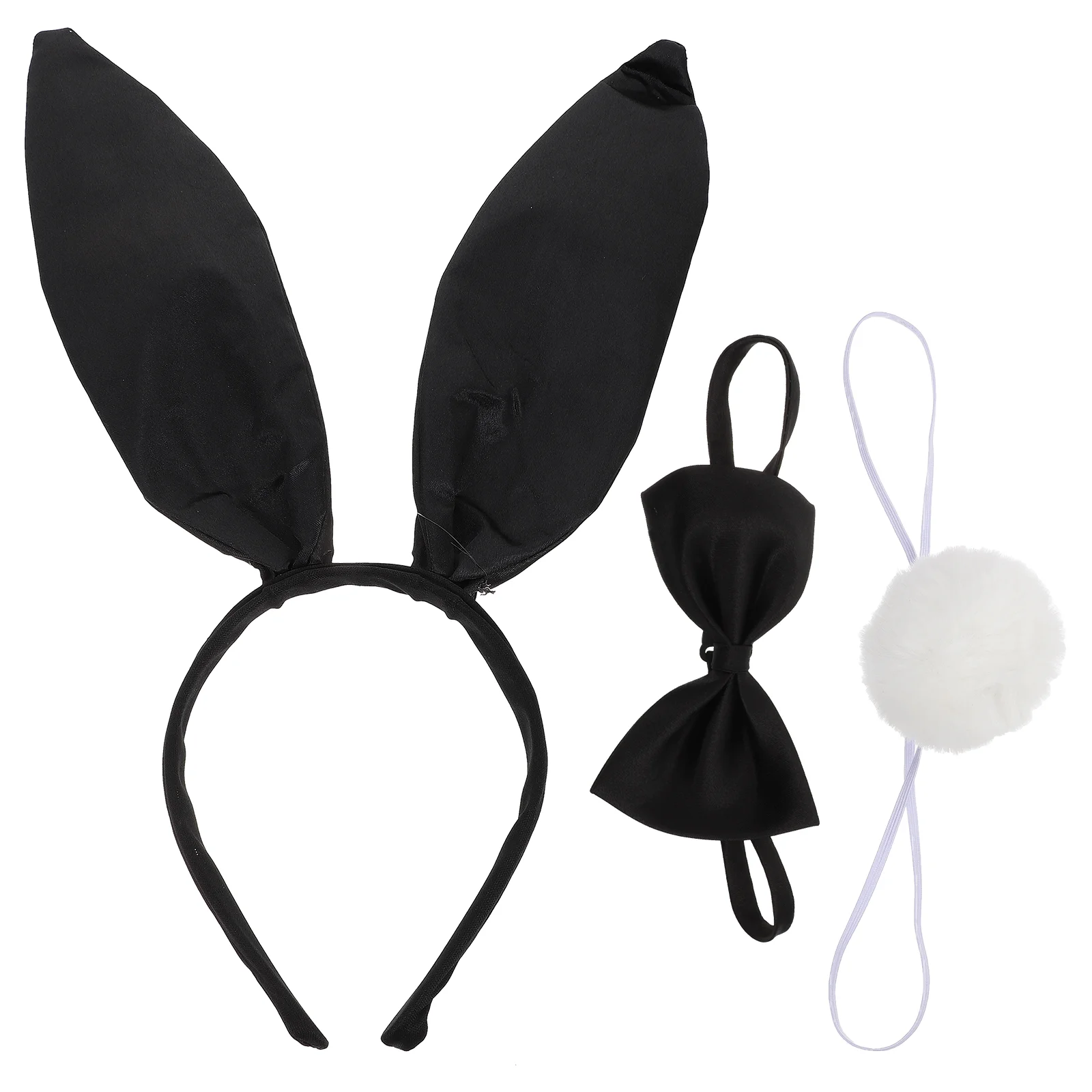 

Bunny Ear Headband Costume Party Prop Tail Stuffed Decorate Rabbit Cosplay Accessory Hairband Interesting Cloth Miss Pins