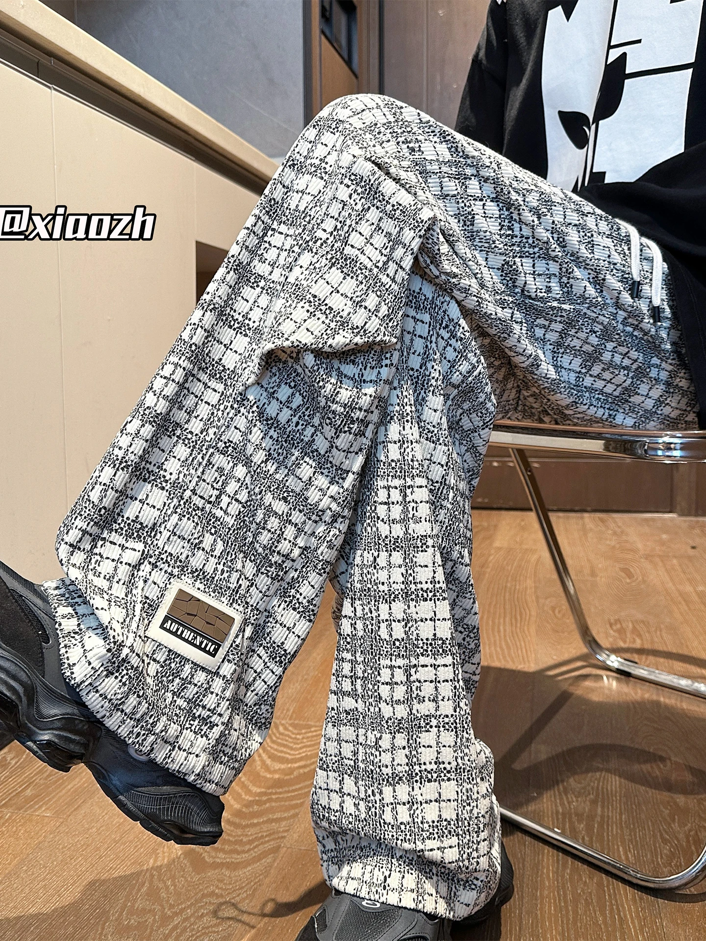 

American Retro Corduroy Loose Men's Casual Pants Autumn Oversize BF Lazy Sle Wide Leg Straight Long Trousers