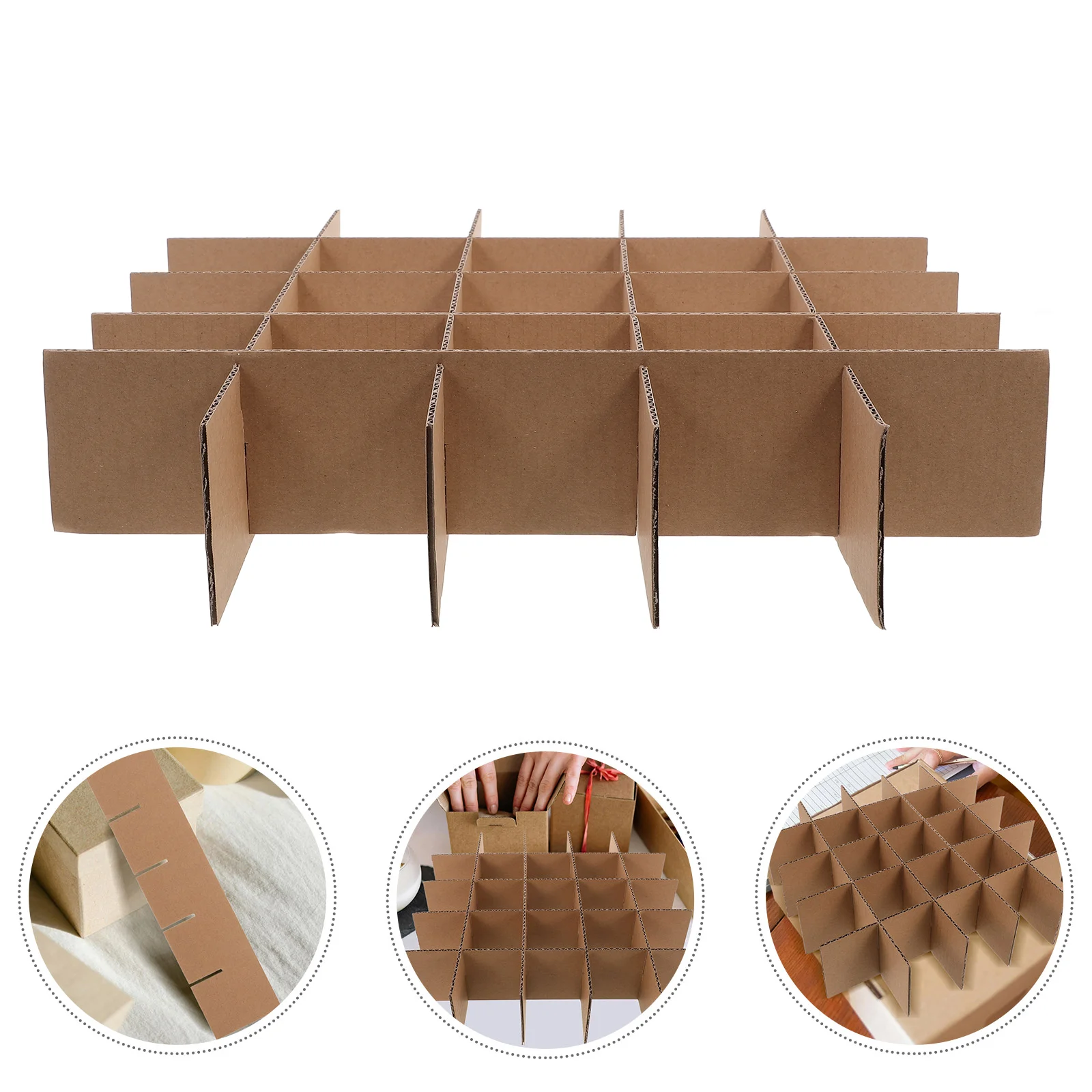 

8 Pcs Shipping Carton Dividers Grid Drawer Boxes Glass Packing Kit Paper Moving