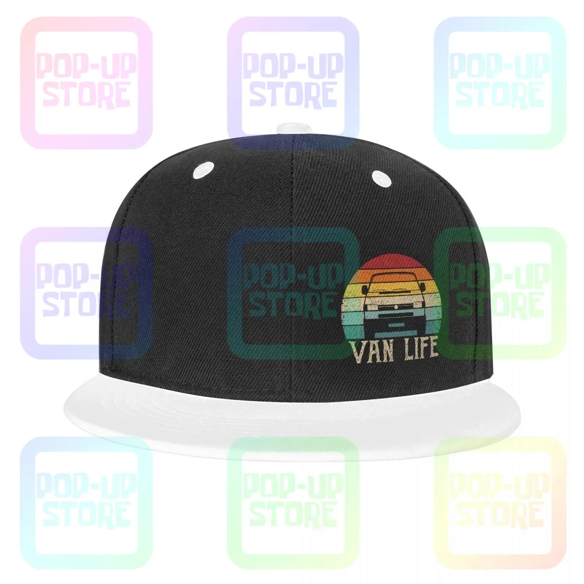 Vanlife Snapback Cap Colorful Baseball Caps Funny Harajuku Streetwear