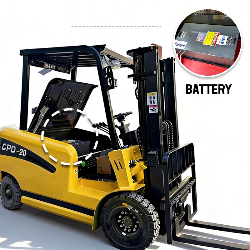Factory 4 Wheels 2 Ton Small Fork Lift Warehouse Hydraulic Lifter Forklifts Truck Mini Electric Forklift