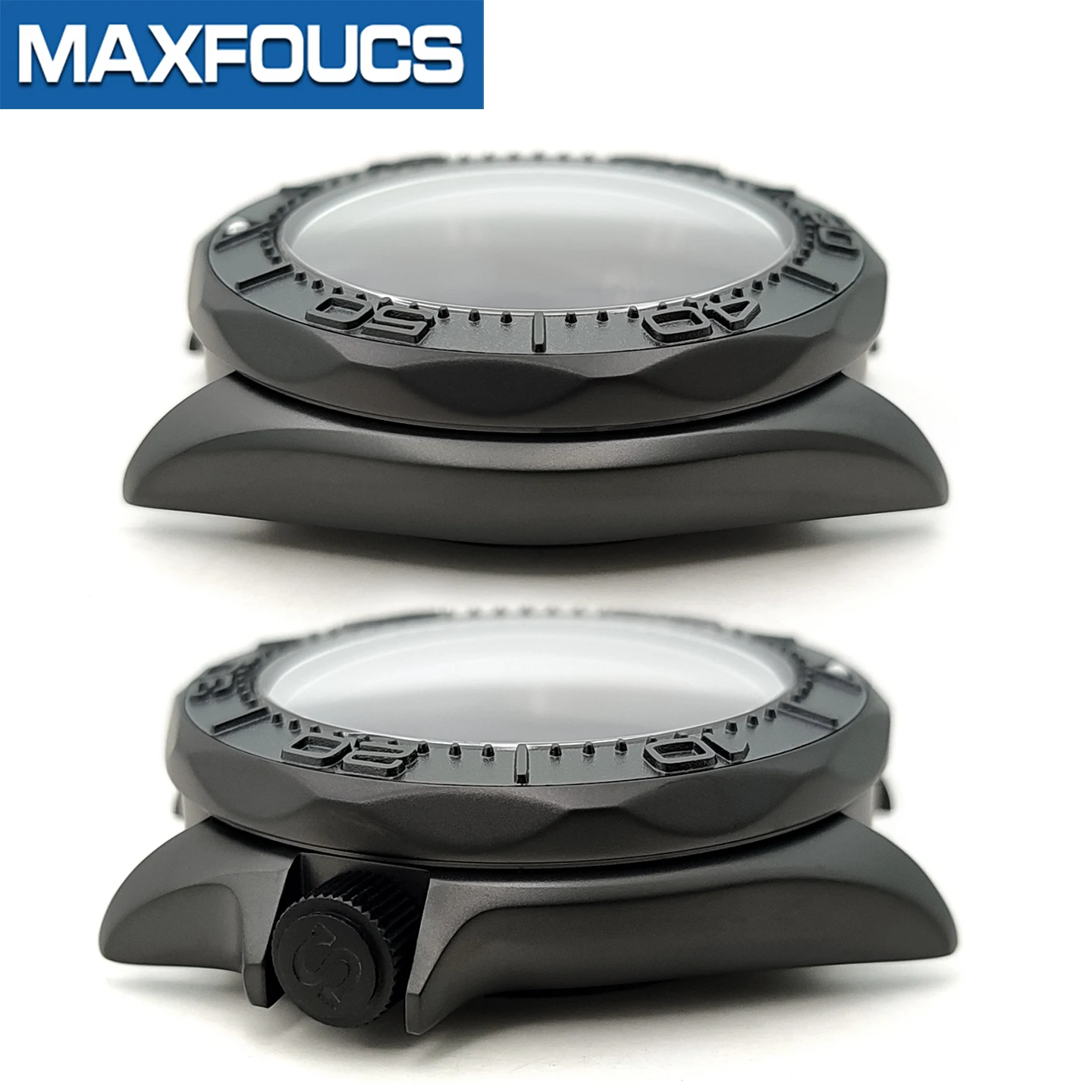Sea/Master SKX 3.8 Uhrengehäuse-Set, schwarz matt, passend für NH35/NH36/NH34 MOD-Uhrengehäuse, Teile, Saphirkrone, individuelles Zubehör – Detail 5