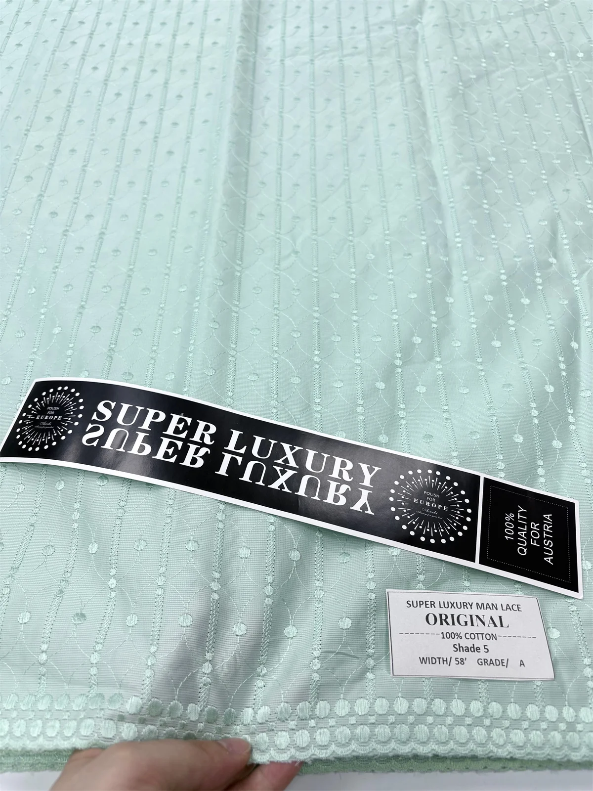 

Fashion 5 Yards Newest 100% Cotton Lace Fabric African Atiku Fabric High Quality Men Lace Cotton Fabrics for Wedding Dresses