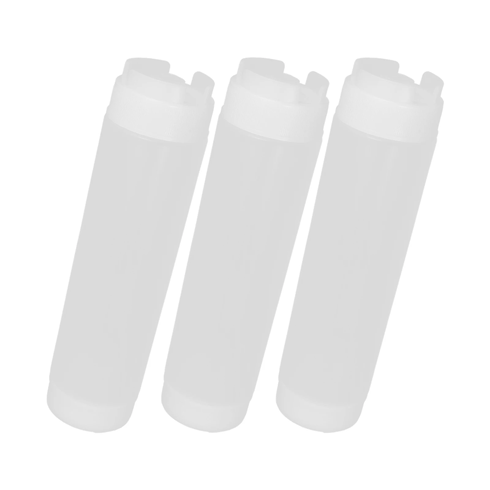 

3Pcs Double-Headed Squeeze Bottles Refillable Sauce Dispensers 480Ml Plastic Condiment Containers for Cheese Salad Ketchup