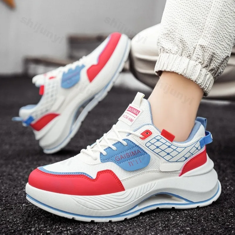 

2025 Autumn New Fashion Trend Men's Low Top Thick Soled Casual Shoes Mesh Breathable Comfortable Versatile Niche Chunky sneakers