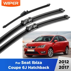 Wiper 3x Front & Rear Windscreen Wiper Blades Set For Seat Ibiza Coupe 6J Hatchback 2017 2016 2015 2014 2013 2012 24