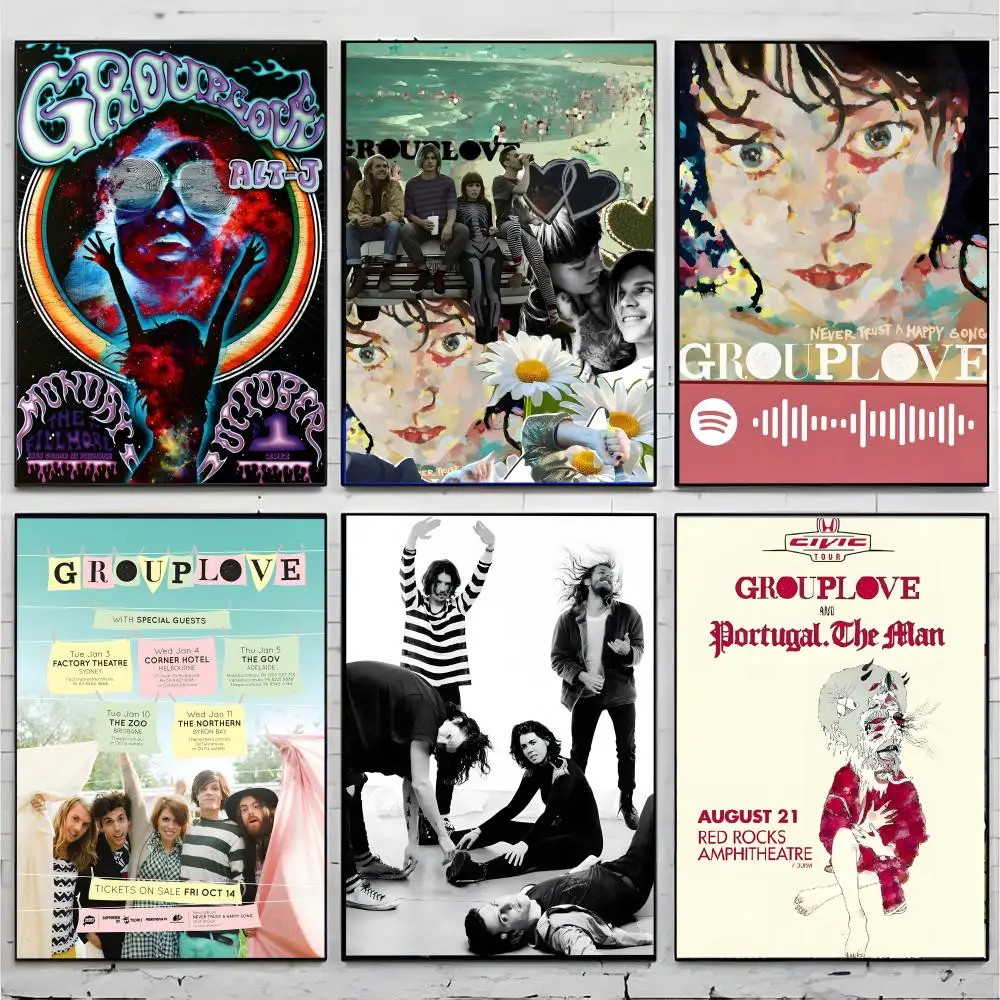 band cheerful G-Grouplove Poster Top-tier Indoor Bar Decor Art & Household Decoration Presents