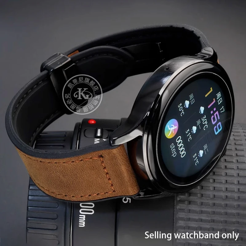 Suitable for Huawei GT4 Watch Strap Watch3/4pro/GT3 Genuine Leather Watch Strap With Magnetic Cowhide Watch Strap for Men20/22mm