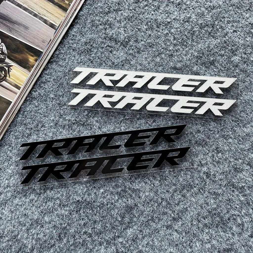 Unique "TRACER" Logo Sticker Pair, Suitable for Backpacks, Tablet Cases, Highlighting a Distinctive Speed Style