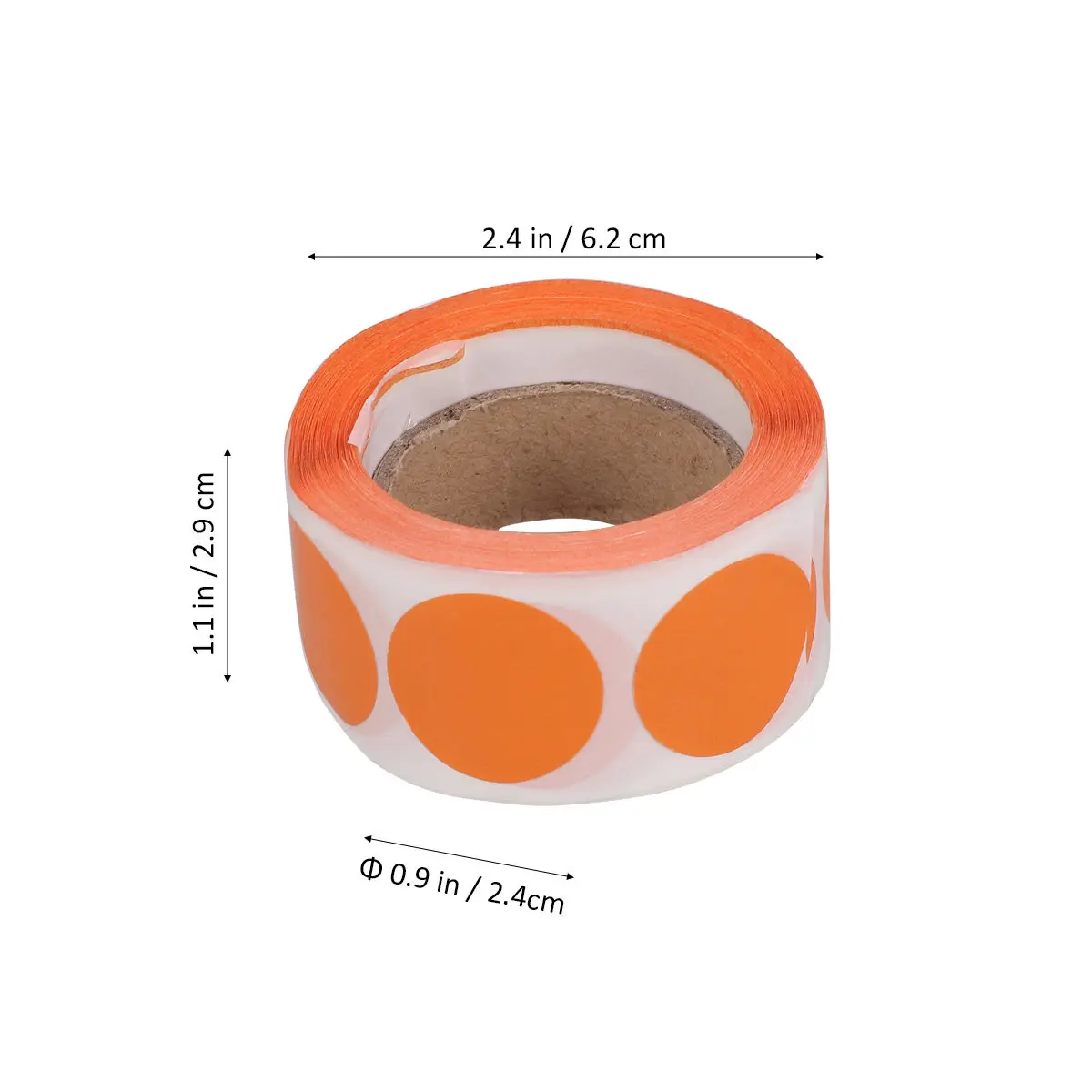 500Pcs Round Stickers Adhesive Label Tags Orange for Gift Wrapping Party Decorations Removable Stickers for School Notes Kitchen