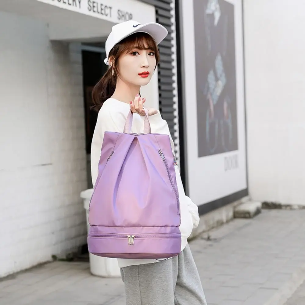 Wet Dry Separation Fitness Bag Waterproof Foldable Swimming Backpack Expansion Large Capacity Travel Handbag Hiking