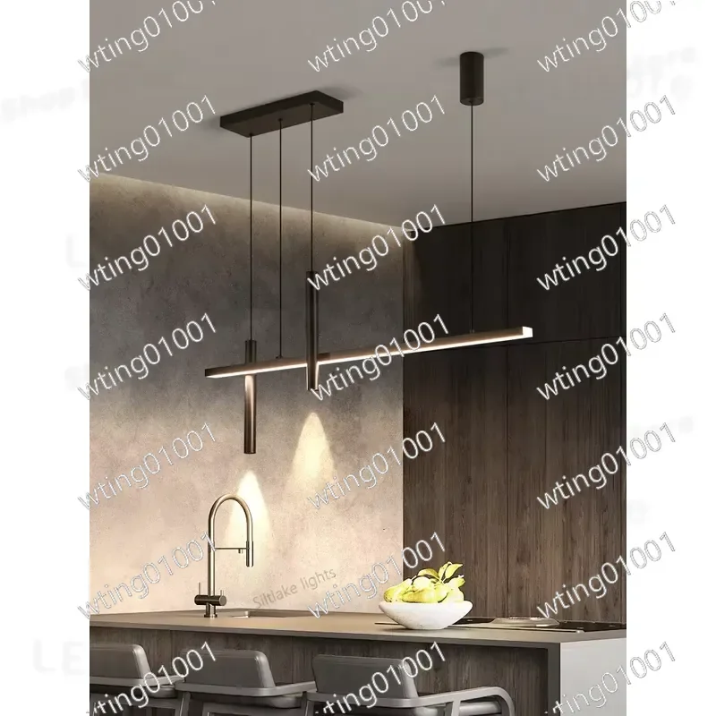 for Modern Dining Room Long Strip Pendant Light Creative Designer Chandelier Simple Bar Table Spotlight New Restaurant