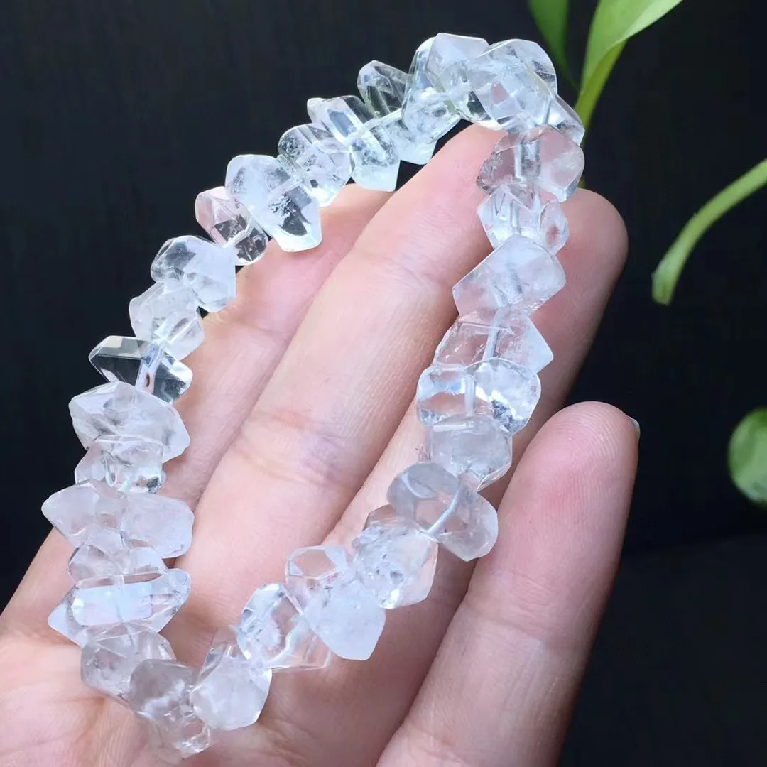 Unit One Bracelet Polished Natural Herkimer Diamond Crystal HealingdPointed Bead Bacelet Special For Jewelry Gift