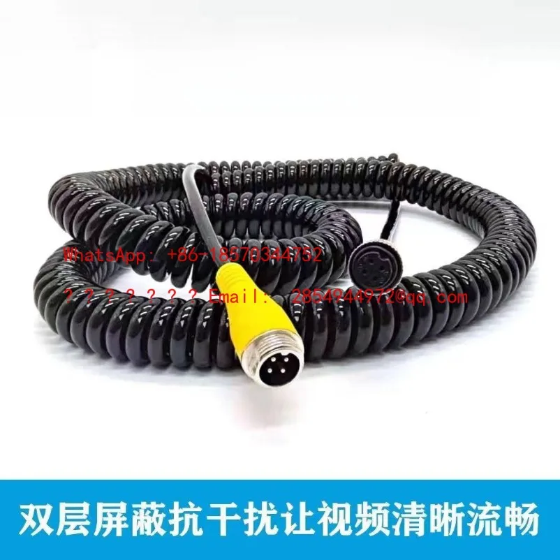 L      Video Reversing Cable Camera Car Spiral Line Truck Aviation Head Extension Cable