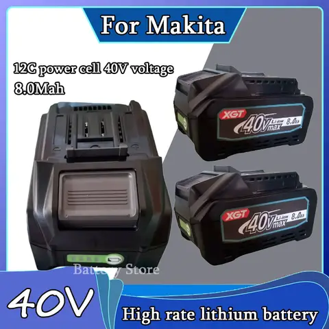 For Makita 40V  MAX XGT  21700 lithium-ion battery 8.0AH  rechargeable toolbattery BL4020 BL4025 BL4040 BL4050 BL4080