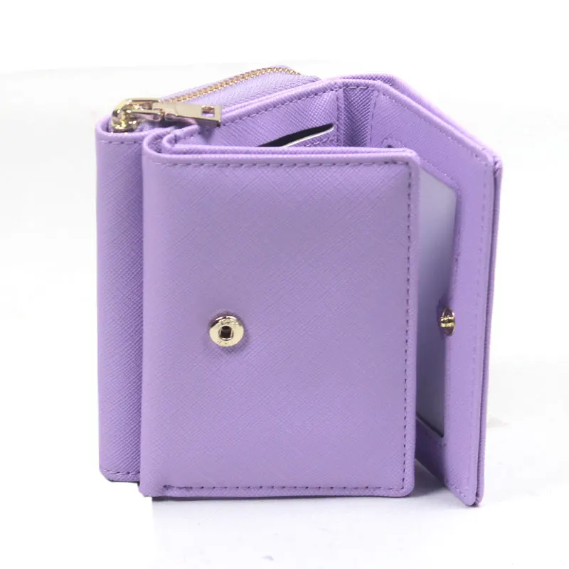 Youngest Fashion Trifold Zipper Multi Card Slots Purse Large Capacity PU Leather Wallet Coin Purse