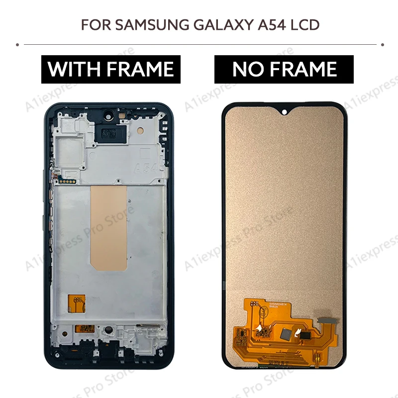 AMOLED LCD do Samsung Galaxy A54 5G A546 Wyświetlacz LCD z ramką Cyfrowy ekran dotykowy Digitizer A546V A546U Część naprawcza — zdjęcie produktu 6
