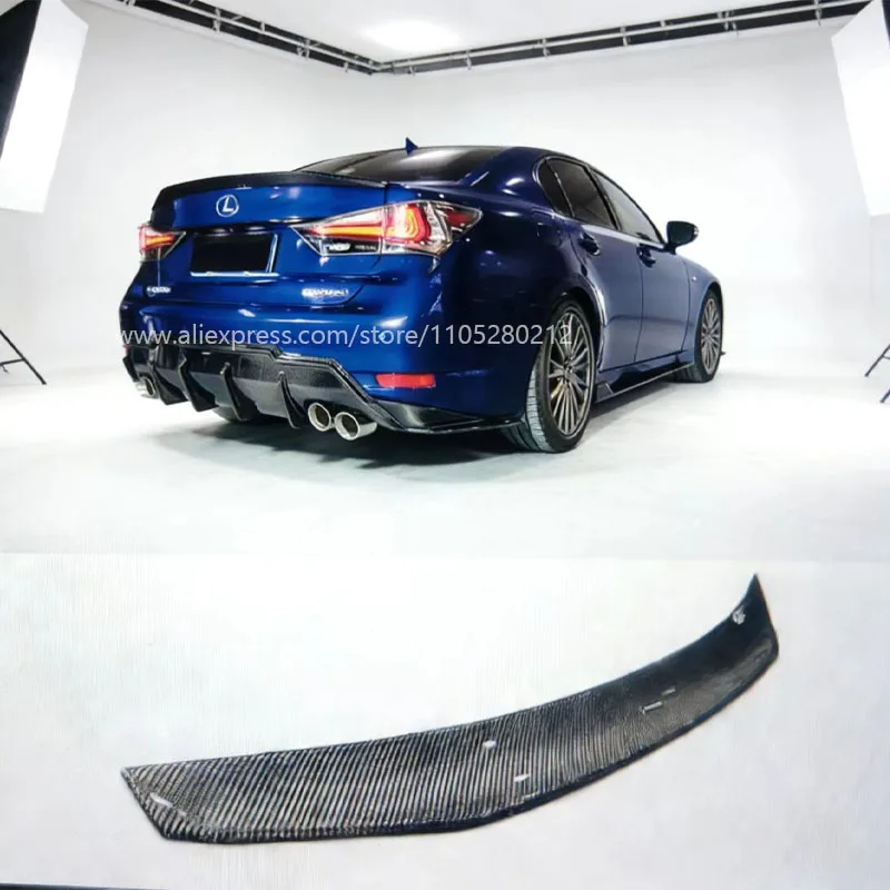 Carbon Fiber Trunk Spoiler Ducktail Wing for 2012-2017 Lexus GS250/GS350/GS450h, 3M Adhesive/Drill Installation