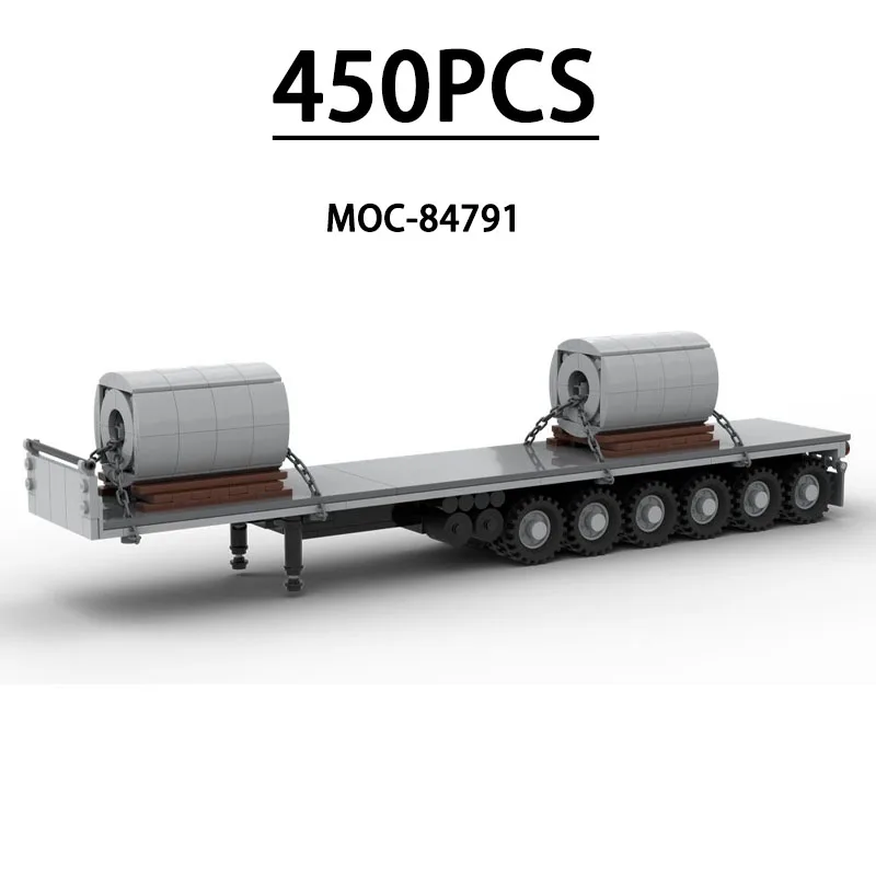 

Конструктор MOC-84791: Модель полуприцепа-платформы, 450 деталей, развивающая игрушка для детей, подарок на День рождения, Рождество, Новый год