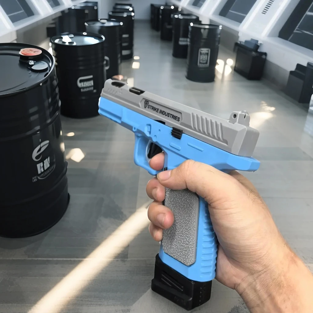 Pistola a proiettile morbido di alta qualità Manuale G17 Glock Pistola giocattolo Rivista inferiore Sport all'aria aperta Cs Armi da gioco Regali per bambini in sicurezza