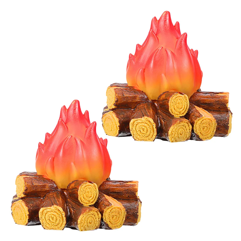 

2Pcs Simulated Flame Lantern Realistic LED Fake Fire Lamp Night Light for Outdoor Camping Christmas Halloween LED Fake Fire Lamp