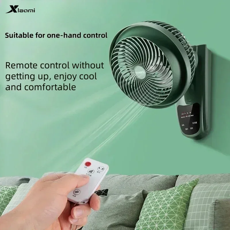 household wall-mounted small electric fan  punch-free air circulation fan kitchen bathroom wall shaking fan new