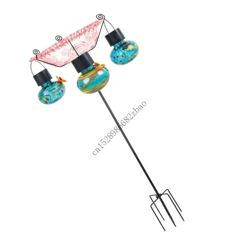 

H7EA Weather Resistant Bird Feeder Solar Energy Operated Decorative Garden Accessory For Hummingbirds