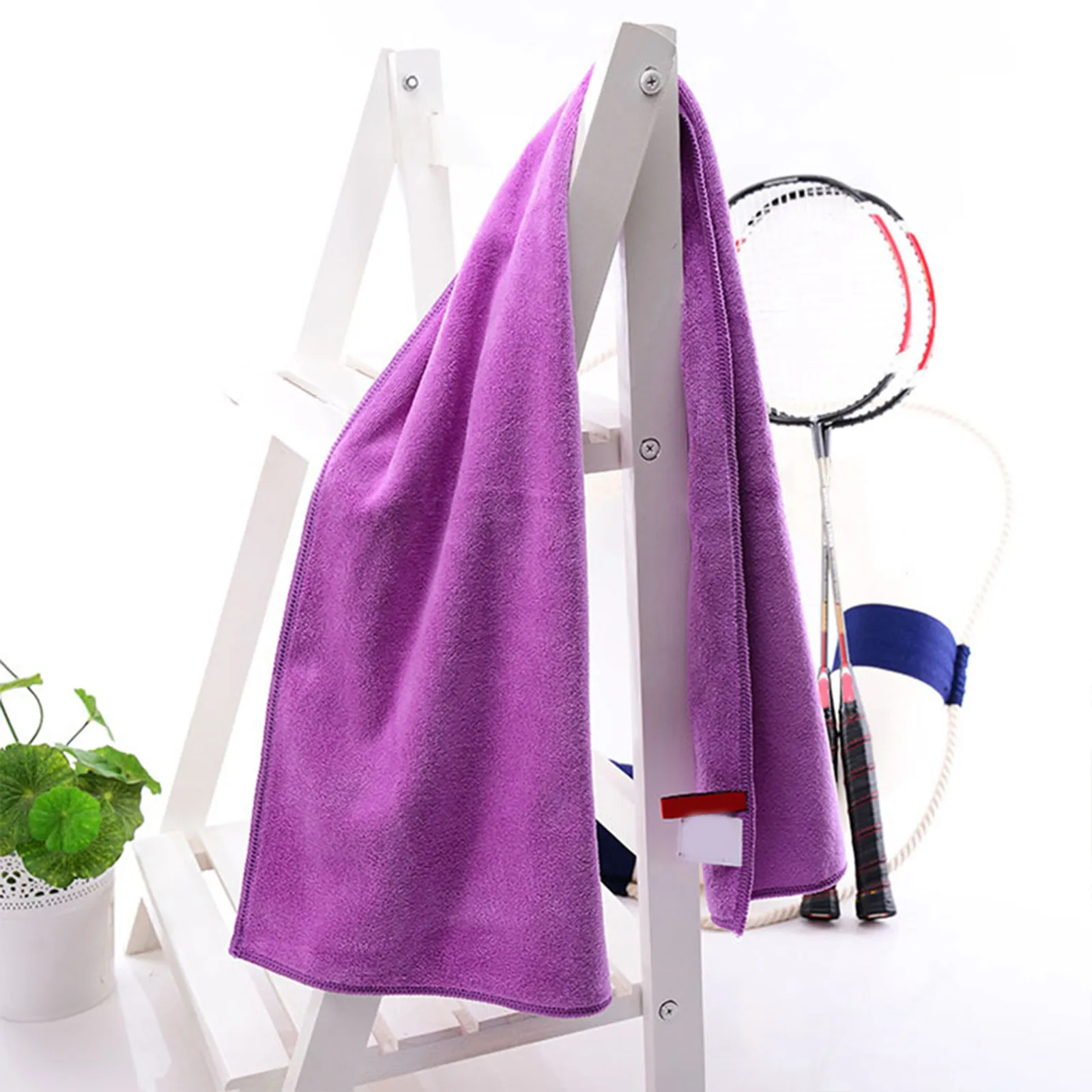 Purple Microfiber Quick Dry Sports Towel Breathable Cooling Fast Dry Gym Running Hiking Yoga Sweat Cold Towel for Outdoor