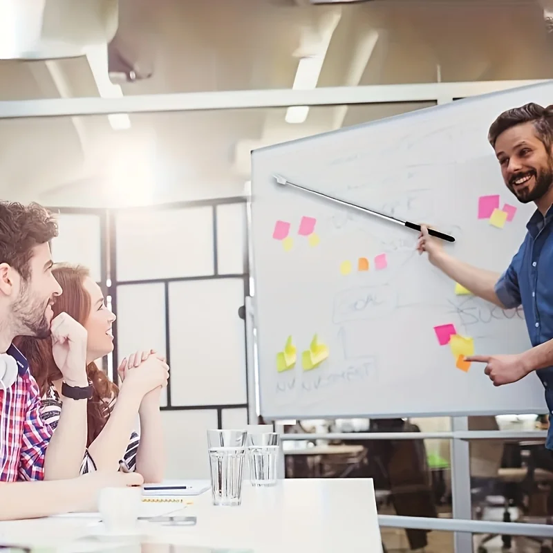 Teaching Stick For Teachers Classroom Finger Pointer Stainless Steel Telescopic Point Stick Presentation Whiteboard Hand Pointer