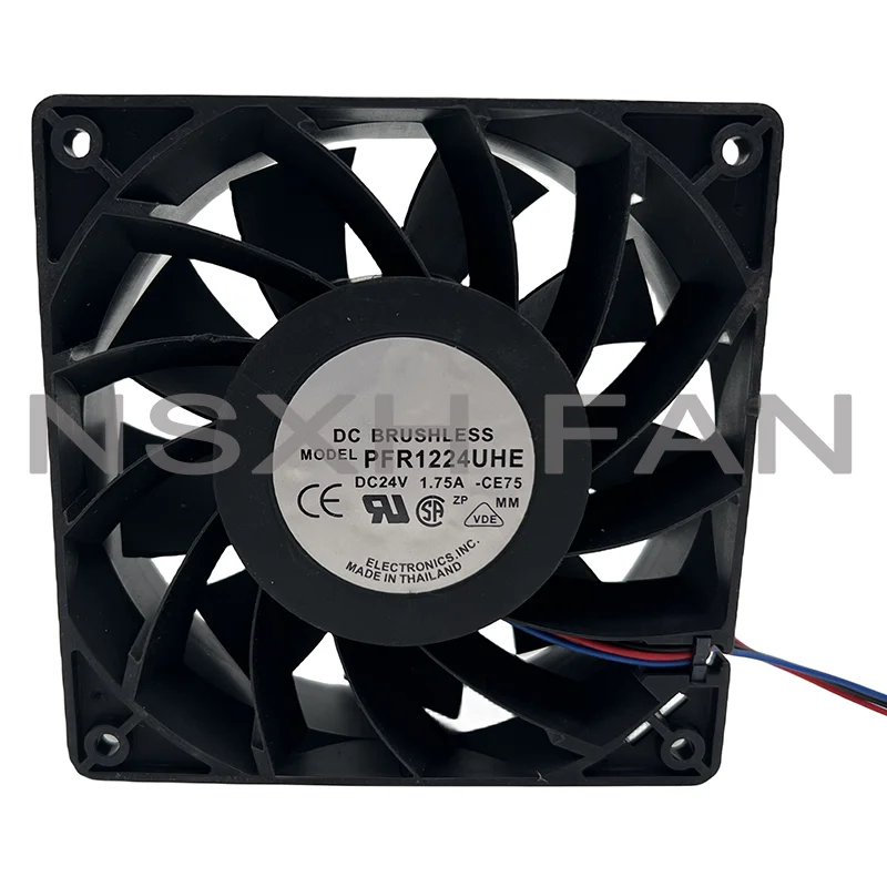 PFR1224UHE CE75 12CM 24V 1.75A 120x120x38mm 2-Wire 3-Wire Server Cooler Fan