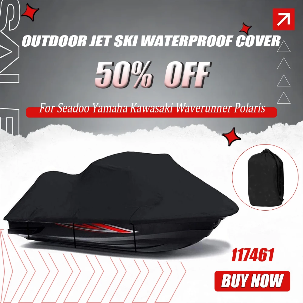 210D Dust Cover Marine Grade UV Protection Outdoor Jet Ski Waterproof Cover for Seadoo Yamaha Kawasaki Waverunner Polaris
