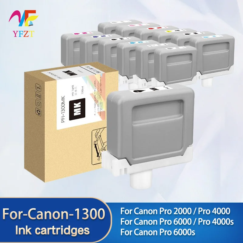 330ml PFI-1300 PFI1300 Ink cartridge with chip and pigment ink For Canon Pro-2000 Pro-4000  Pro-4000S Pro-6000S Pro6000 printer