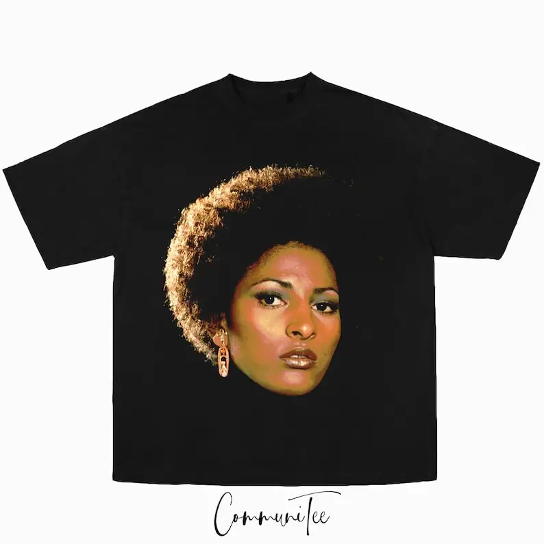 Pam Grier Coffy Rap Tee Big Face Head Vintage 70s 80s 90's Style Graphic Hip Hop T-shirt