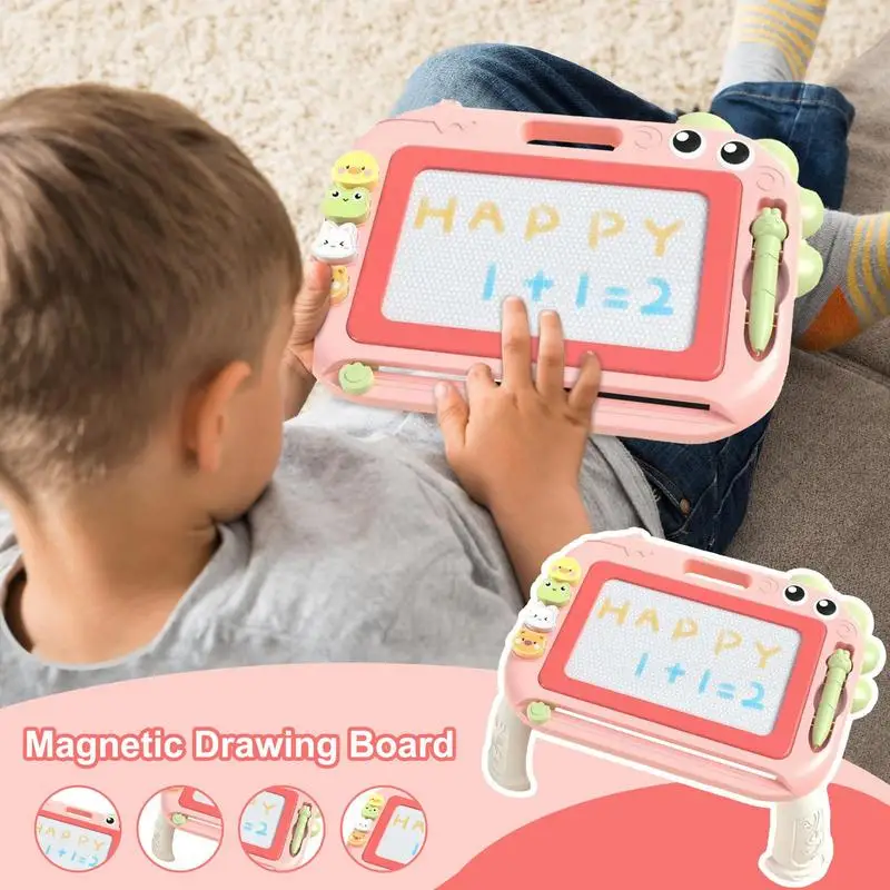 Magnetic Board For Kids Colored Drawing Pad With Detachable Legs Educational Erasable Sketching Pad Reusable Writing Playboard