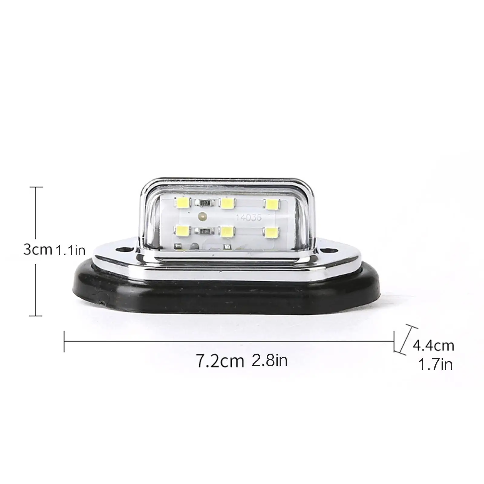 6 Led Auto Kenteken Licht 12V-24V Waterdicht Wit Achterlicht Truck Van Suv Rv Lamp Boten plaat Accessoire Trailer Licens F0P4