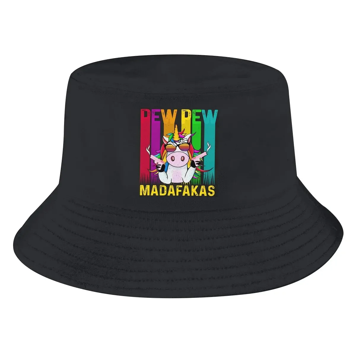 Unicorn Unisex Bucket Hats Madafakas Animal Hip Hop Fishing Sun Cap Fashion Style Designed